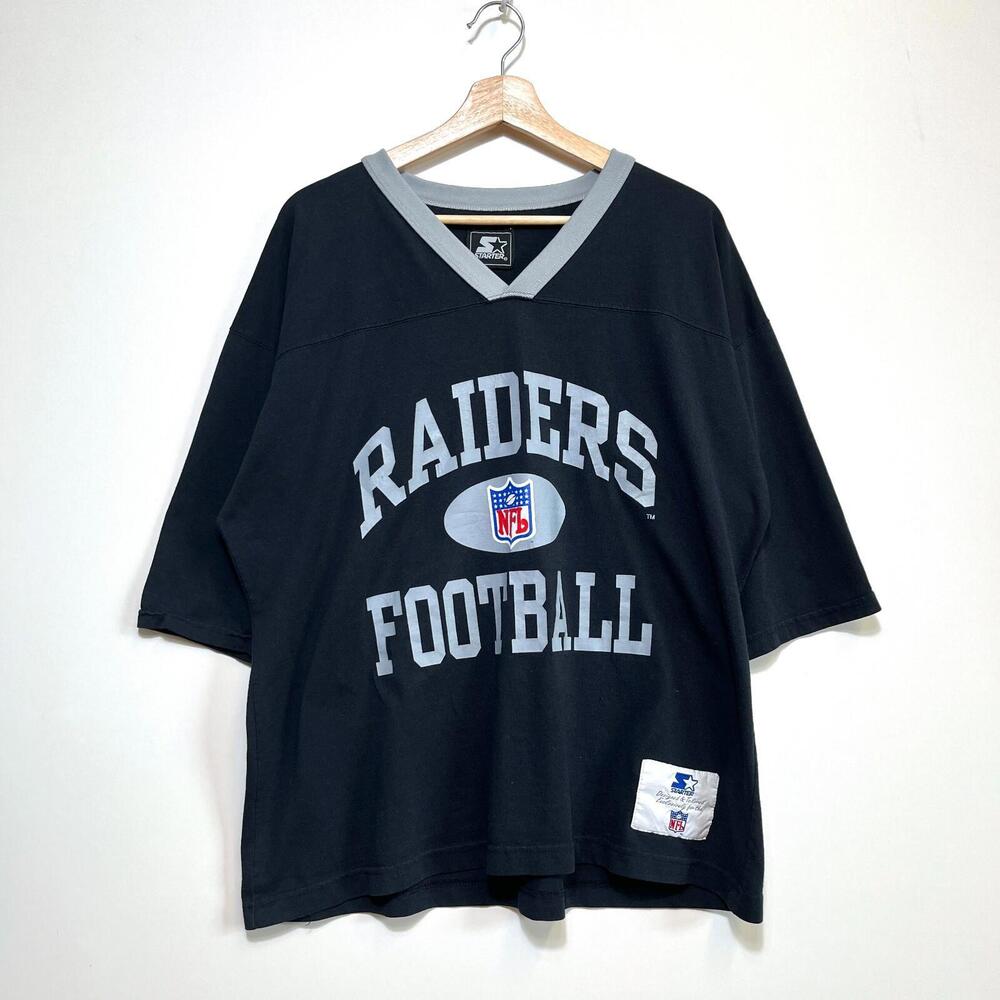 Vintage 90s NFL Las Vegas Raiders Starter Cotton T-Shirt Jersey Size XL